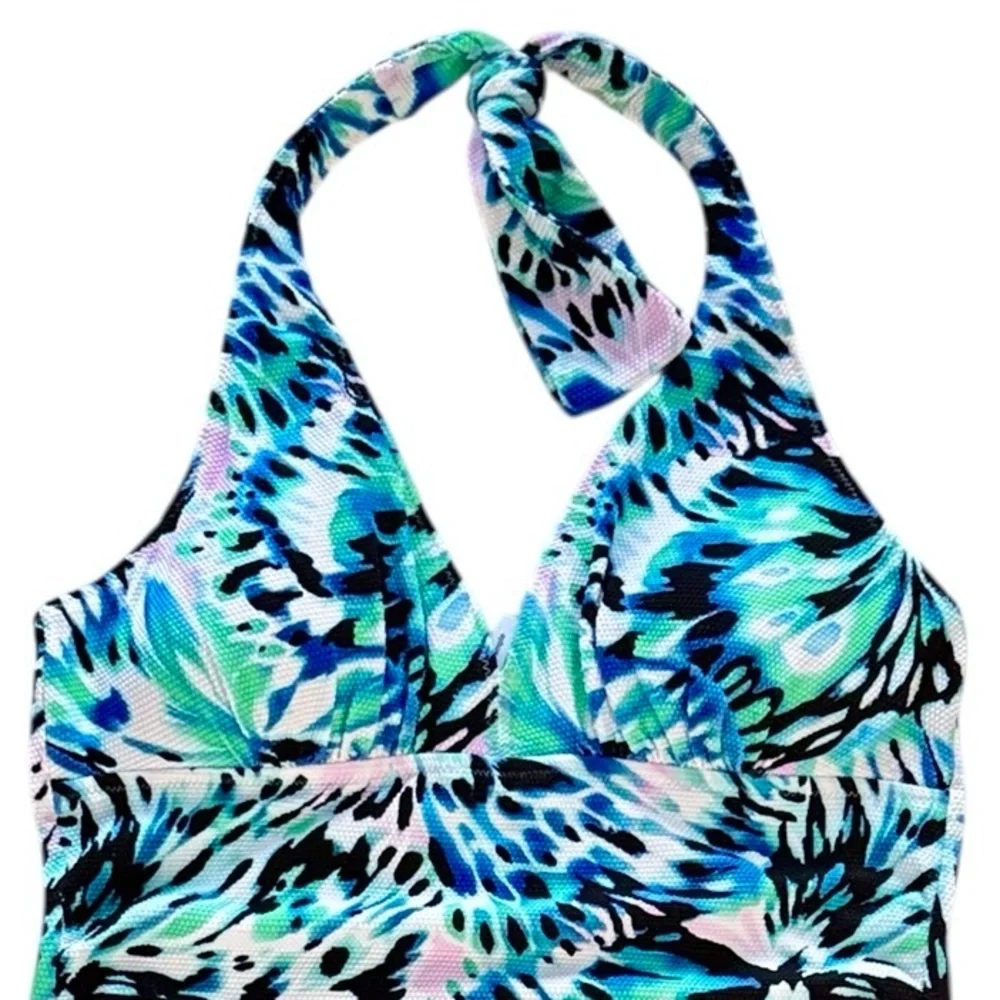 Tommy Bahama Island Cays Monarch Reversible Halter Tankini Top